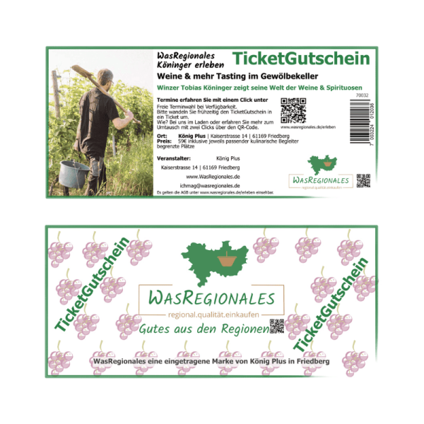 TicketGutschein WeinTasting Weingut Köninger bei WasRegionales